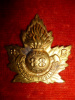 88th Battalion (Victoria Fusiliers) Gilt Officer's / NCO's Cap Badge 